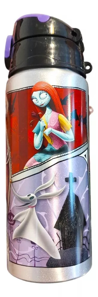 Botella de Agua Aluminio con Botón "El Extraño Mundo de Jack" de Disney 600ml