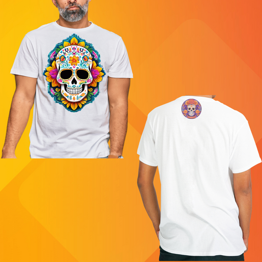 Floral Skull Embrace | T-Shirt Unisex