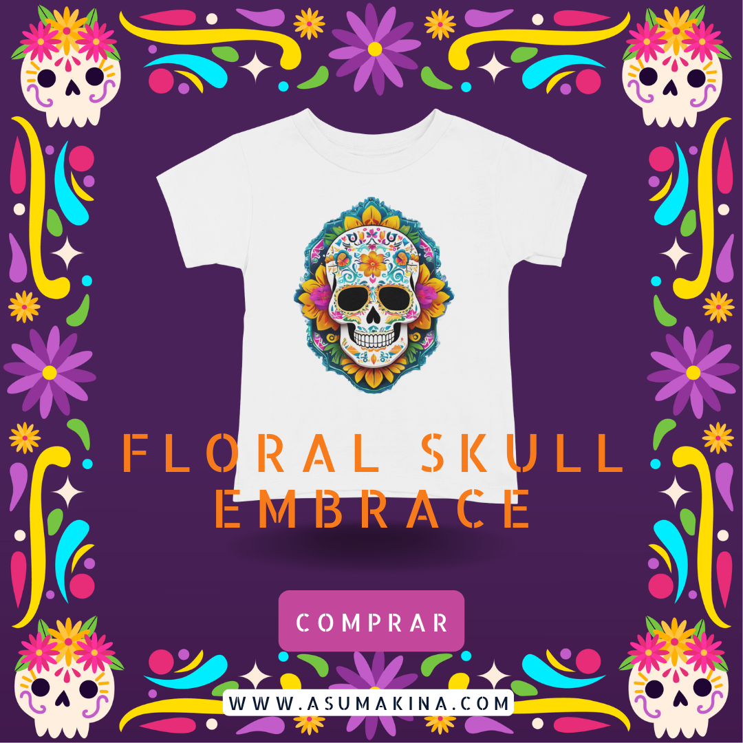 Floral Skull Embrace | T-Shirt Unisex