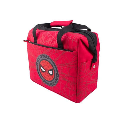 Lonchera Termica de Mano con Asa Roja Fun Kids Disney Marvel Spiderman Hombre Araña Poliester