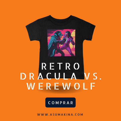 Retro Dracula vs. Werewolf | T-Shirt Unisex