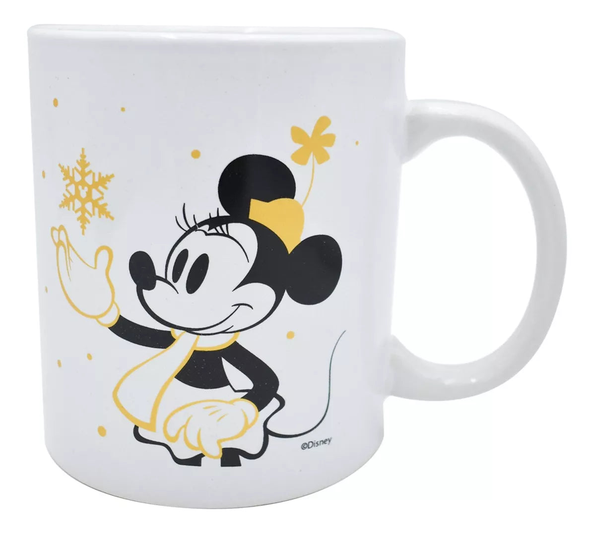 Taza Blanca Fun Kids Disney Navideña Micky & Minnie Mouse Ceramica 480ml