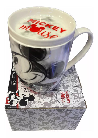 Taza c/Tapa Fun Kids Disney Mickey Porcelana 385ml