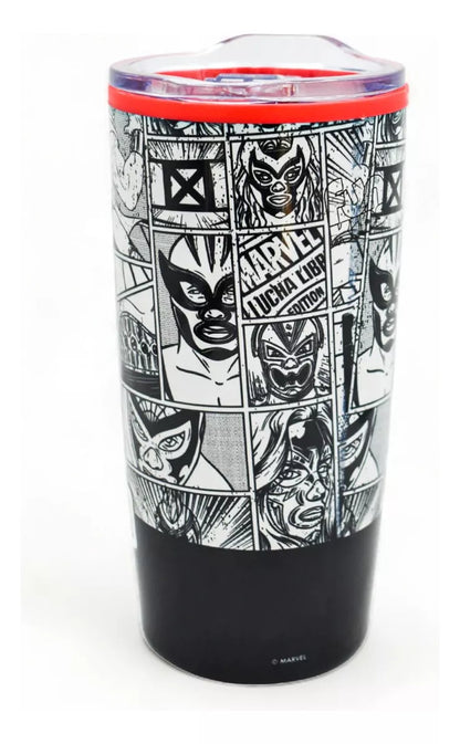 Vaso Termo Alto Termico Doble Pared Fun Kids Disney Marvel Lucha Libre Primera Plana 450ml