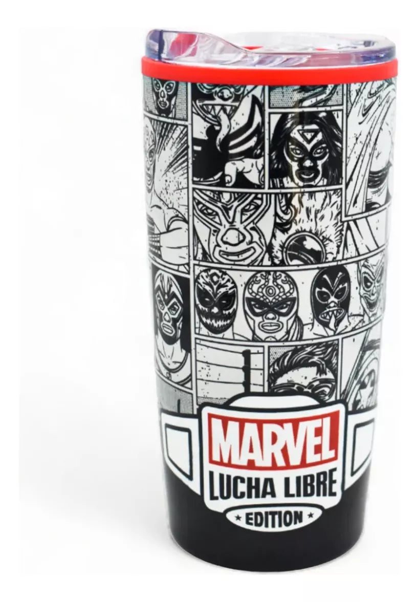 Vaso Termo Alto Termico Doble Pared Fun Kids Disney Marvel Lucha Libre Primera Plana 450ml