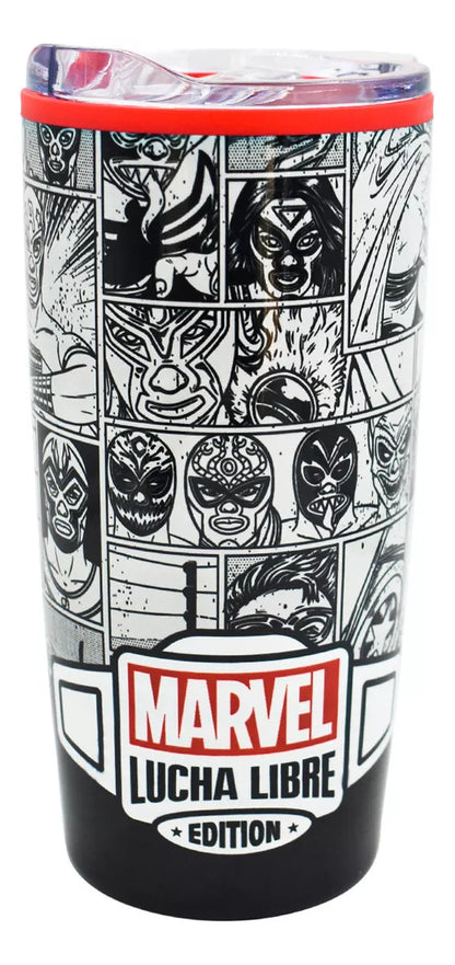 Vaso Termo Alto Termico Doble Pared Fun Kids Disney Marvel Lucha Libre Primera Plana 450ml